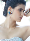 Presley Crystal Stud Earrings (Black)