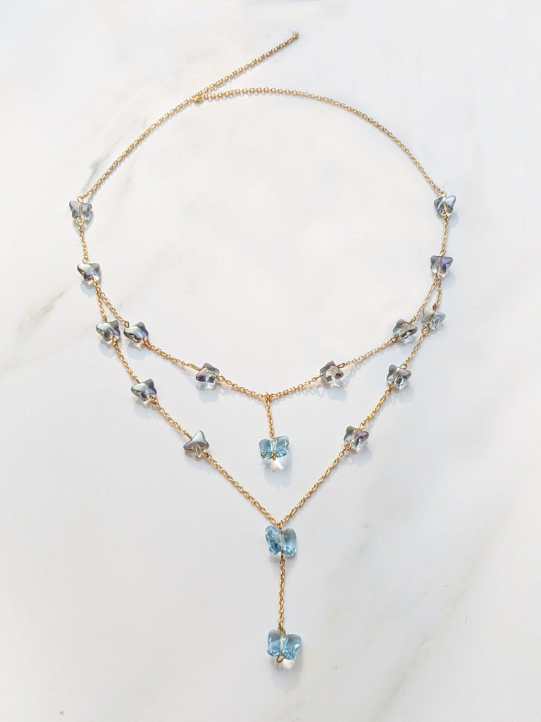 Fluttery Blue Necklace